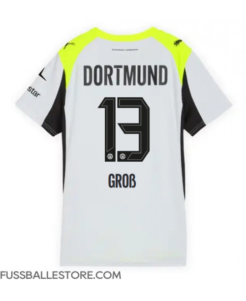 Günstige Borussia Dortmund Pascal Gross #13 Auswärtstrikot Damen 2025-26 Kurzarm Günstige Borussia Dortmund Pascal Gross #13 Auswärtstrikot Damen 2025-26 Kurzarm